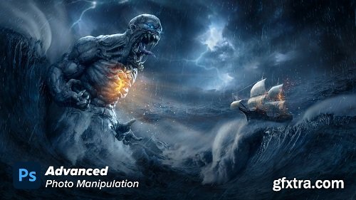 Advanced photo manipulation | Ocean Monster | Adobe photoshop 2022