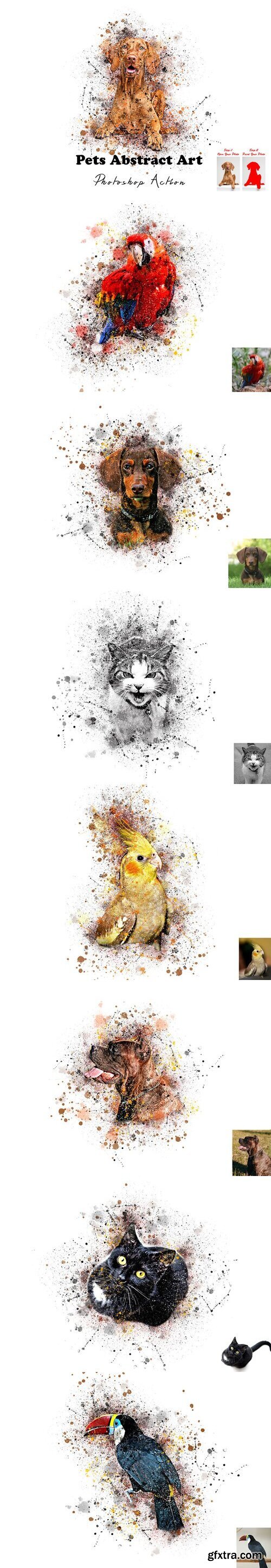 CreativeMarket - Pets Abstract Art Photoshop Action 7541562
