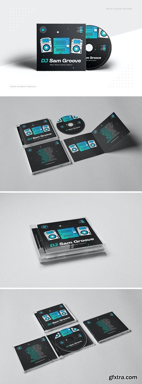 Music CD / Digital Cover Artwork Template K6CW7YQ