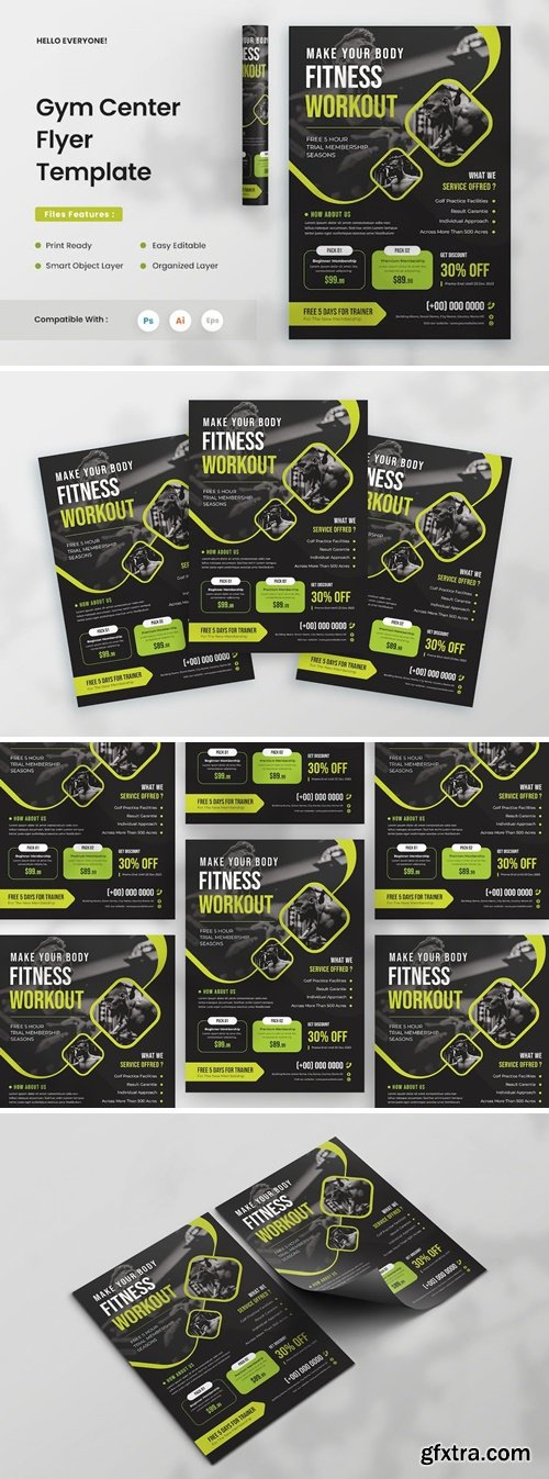 Fitness and Workout Flyer S4CSP3Y