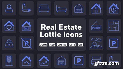 Videohive Real Estate Lottie Icons 39457422