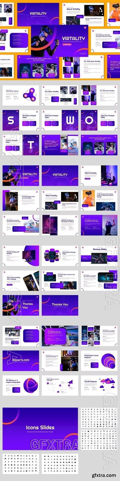 Metaverse and Virtual Reality Powerpoint Template RVJCZH7