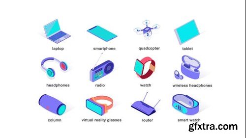 Videohive Modern technology - Isometric Icons 39425749