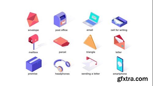 Videohive Mail - Isometric Icons 39426258
