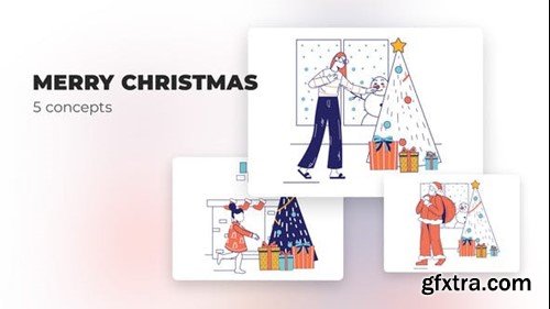 Videohive Merry Christmas - Flat concepts 39472912