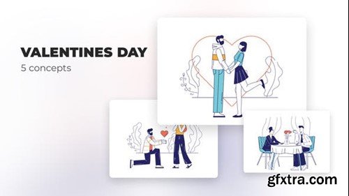 Videohive Valentines day - Flat concepts 39473224