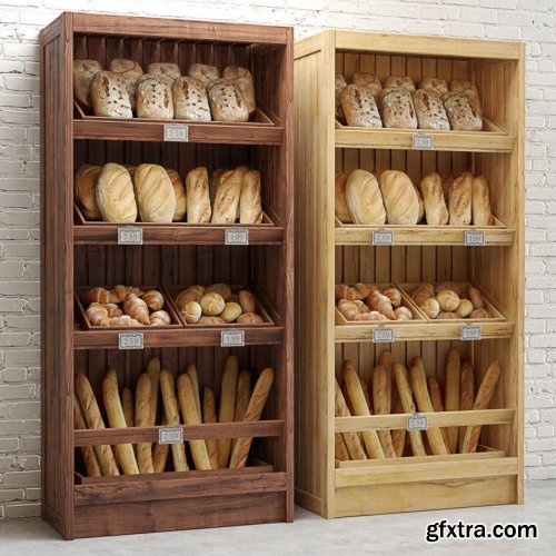 Bread Shelves 3D model