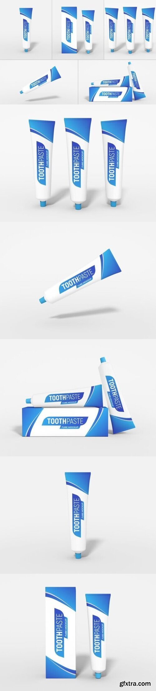 Tooth Paste Tube Branding Mockup Set