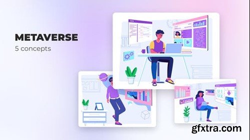 Videohive Metaverse - Flat concepts 39487829