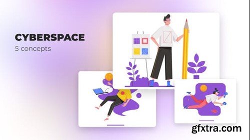 Videohive Cyberspace - Flat concepts 39487147