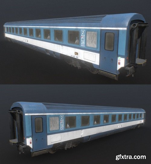 Passenger carriage (train) 3D Model