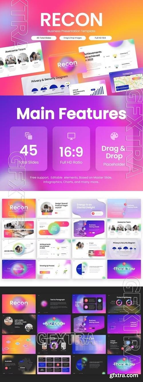 Recon Gradient Creative PowerPoint Template 87NT8WD