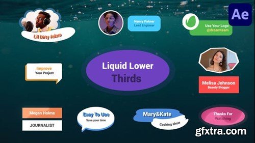 Videohive Liquid Lower Thirds for After Effects 39552347