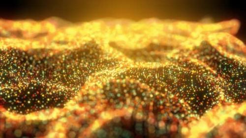 Videohive - animation with particle wave object, Abstract Particle Background, Abstract technology big data back - 39567069