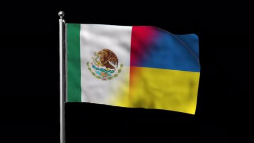 Videohive - Flag of Mexico and Ukraine with Alpha Channel - 39596364