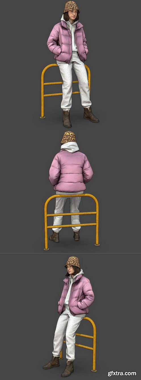 Stylized Woman Character 3D Model