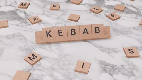 Videohive - Kebab word on scrabble - 39602469