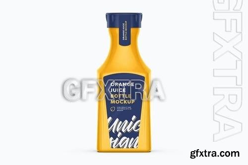 Orange Juice Bottle Mockup 87K68VY