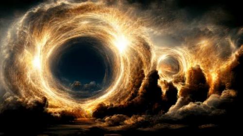 Videohive - Black Hole Beautiful Sky Abstract Background HD - 39612804