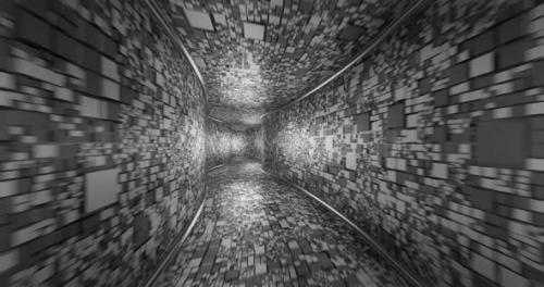 Videohive - Camera Movement Along a Curved Tunnel - 39629090