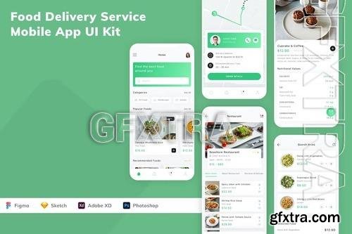 Food Delivery Service Mobile App UI Kit SU9RH8W