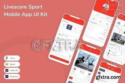 Livescore Sport Mobile App UI Kit G8VT3UC