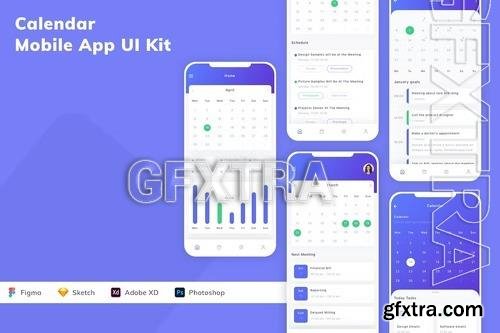 Calendar Mobile App UI Kit 36ZE8QV