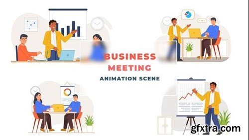 Videohive Business Meeting Animation Scene After Effects Template 39652639