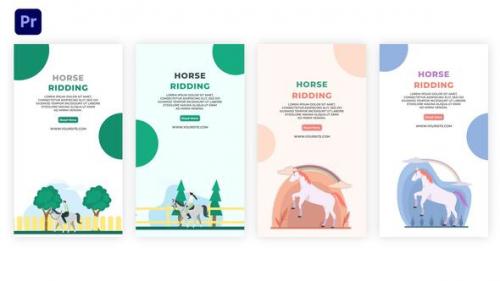 Videohive - Horse Ridding Animation Instagram Stories Template - 39423163