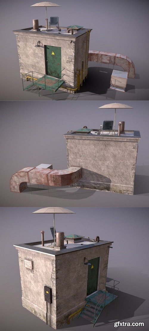 Rooftop House 3D Model