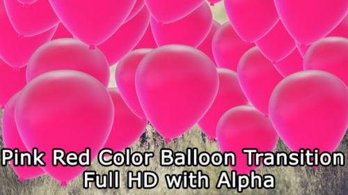 Videohive - Pink Red Balloon Transition Full Hd - 39638093