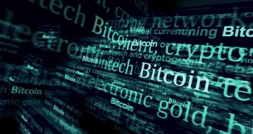 Videohive - Headline news titles media with Bitcoin cryptocurrency seamless looped - 39642987