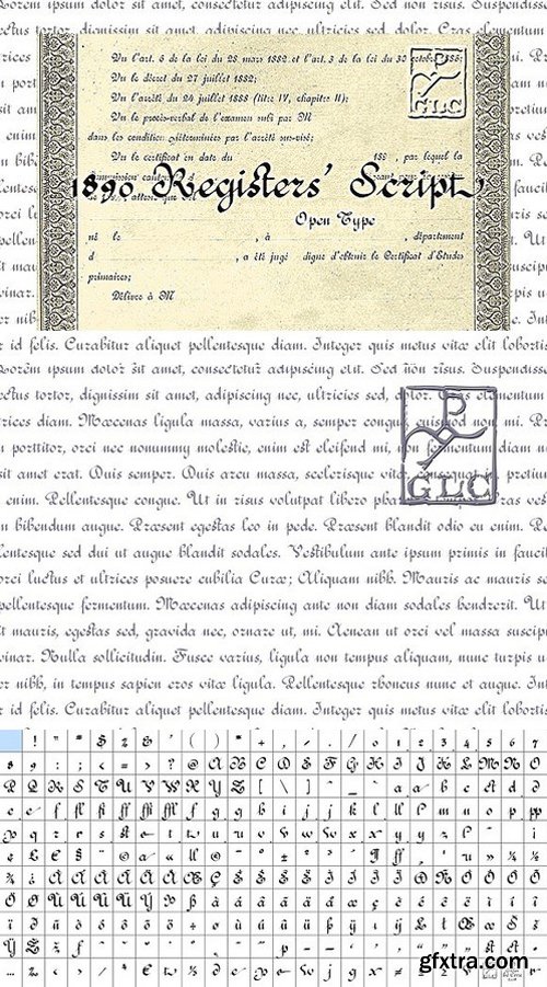 1890 Register s Script OTF