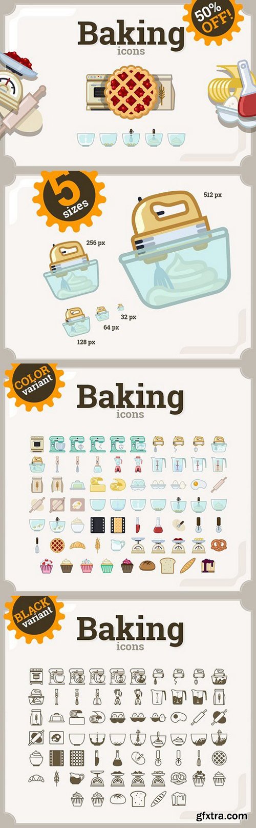 Baking icons set 69 66