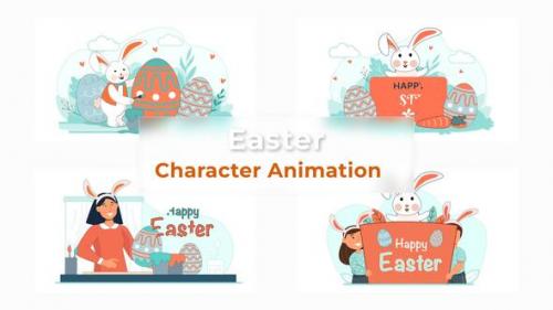 Videohive - Premiere Pro Easter Character Animation Scene - 39691111