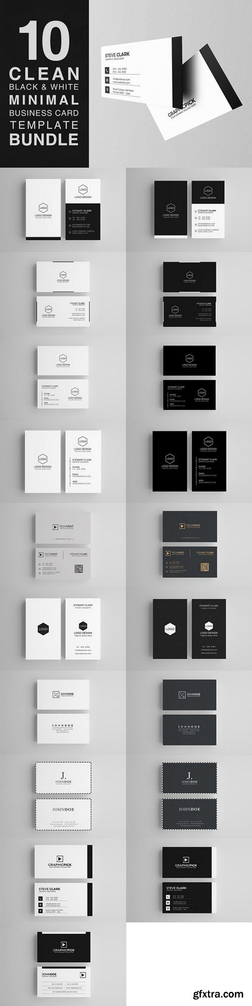 10 Clean Minimal Business Cards