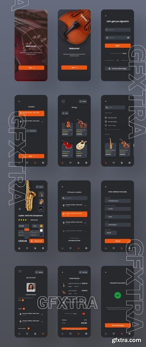 MuseMarket E-ccomerce Mobile App UI Kit