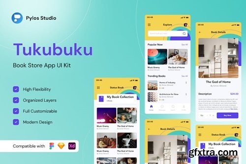 Tukubuku - Book Store Mobile App UI Kits LJLD7HM