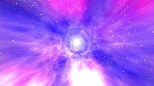 Videohive - Hyperspace jump through the stars to a distant space. Wormhole, 3D illustration tunnel or wormhole - 39682853