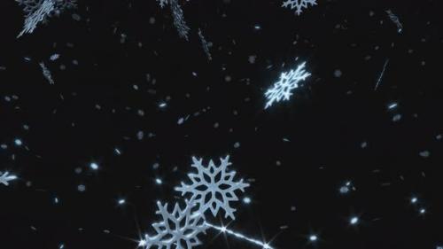 Videohive - Background Christmas New Year snowflakes on a transparent background - 39684147