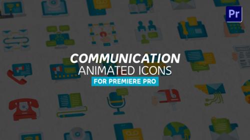 Videohive - Communication Modern Flat Animated Icons - MOGRT - 39551747