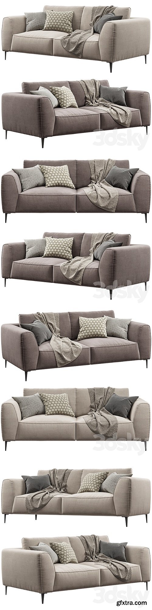 Chateau dAx - Dudy (2-seat fabric sofa)