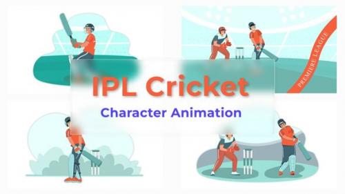 Videohive - IPL Cricket Match Character Animation Scene - 39725855