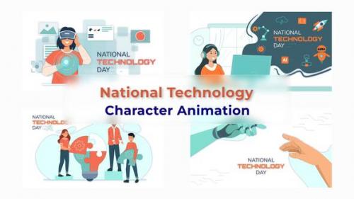 Videohive - National Technology Day Character Animation Scene - 39741090
