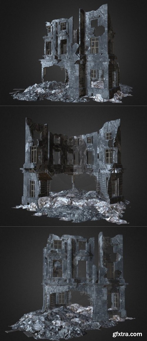 Destroyed building 3D Model