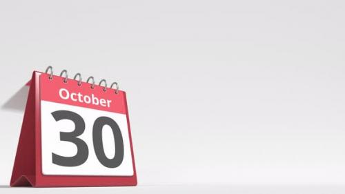 Videohive - October 31 Date on the Flip Desk Calendar Page - 39738777