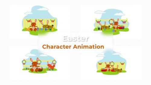 Videohive - Premiere Pro Easter Character Animation Scene Pack - 39718532