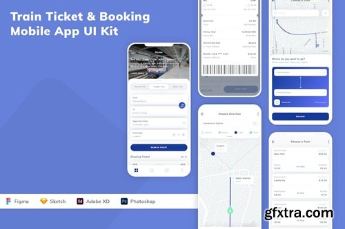 Train Ticket & Booking Mobile App UI Kit K2TQTY5