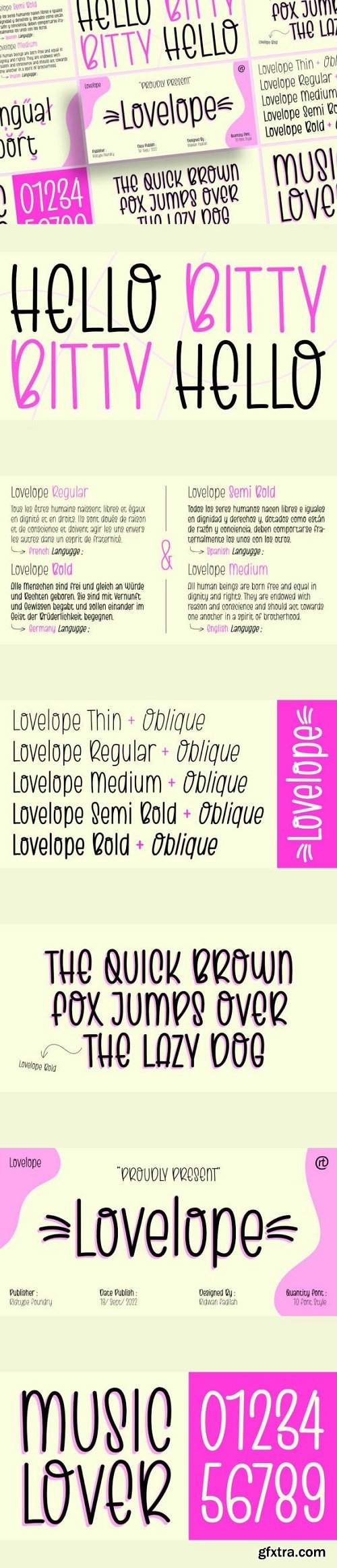 Lovelope Font Family