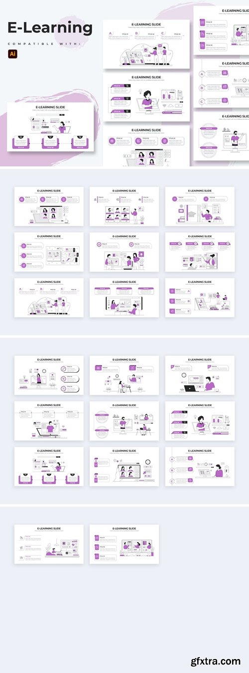 Education E-Learning Illustrator Infographics RJBS3QW